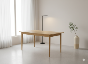 Stół prostokątny RIO - Rozkładany, toczone nogi, skandynawski styl, 150x80 cm