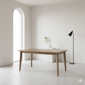 Stół prostokątny OSLO - Rozkładany, skandynawski styl, 150x80 cm, minimalistyczny design