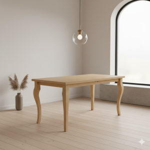 Stół prostokątny MAGNAT - Rozkładany i nierozkładany, klasyczny styl, profilowane nogi, różne kolory blatu