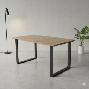 Stół loftowy GRAND - Rozkładany, metalowe nogi w kształcie U, różne kolory blatu, rozmiar 150/190/230x80 cm