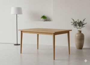 Stół prostokątny BERGEN - Rozkładany i nierozkładany, skandynawski styl, różne kolory blatu, stół jadalniany