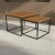 Kwadratowy stolik kawowy 2w1 na metalowym stelażu LOFT CUBE DUO - Loft Cube Duo, craft