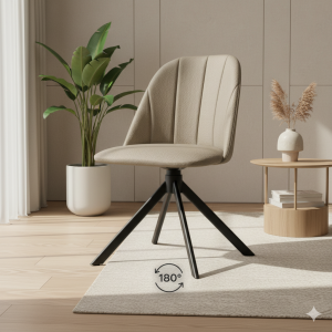 Krzesło tapicerowane MAJA 180 obrotowe 180° – nowoczesny design i komfort