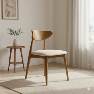 Krzesło drewniane LUIS – nowoczesne krzesło skandynawskie z naturalnego drewna