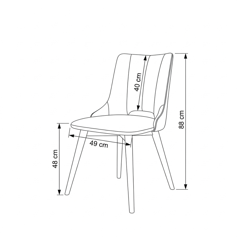 Wymiary krzesła Bella