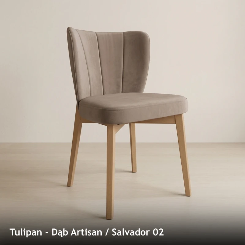 Krzesło tapicerowane TULIPAN - Dąb Artisan, Salvador 02
