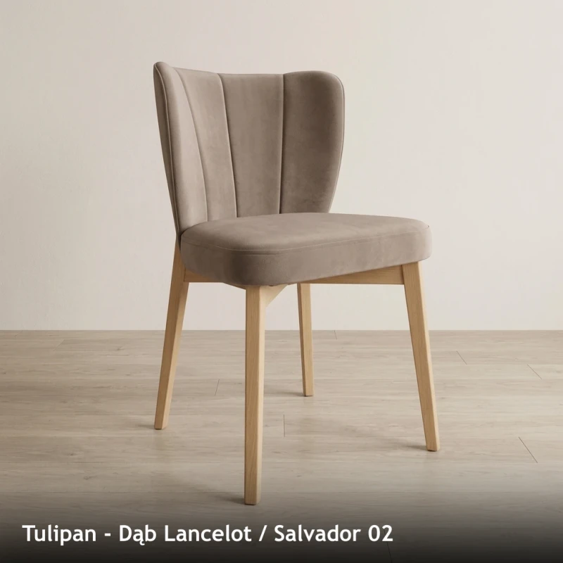 Krzesło tapicerowane TULIPAN - Dąb Lancelot, Salvador 02