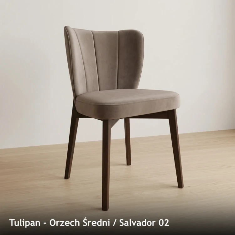 TULIPAN - stelaż Orzech Średni, tkanina Salvador 02