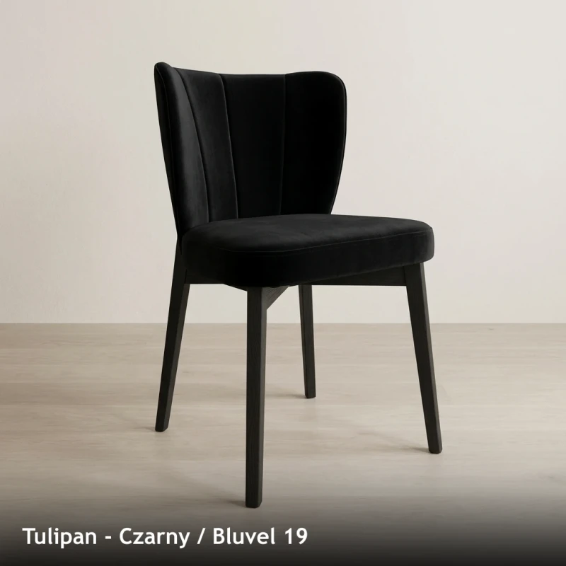 Krzesło tapicerowane TULIPAN - Czarny, Bluvel 19