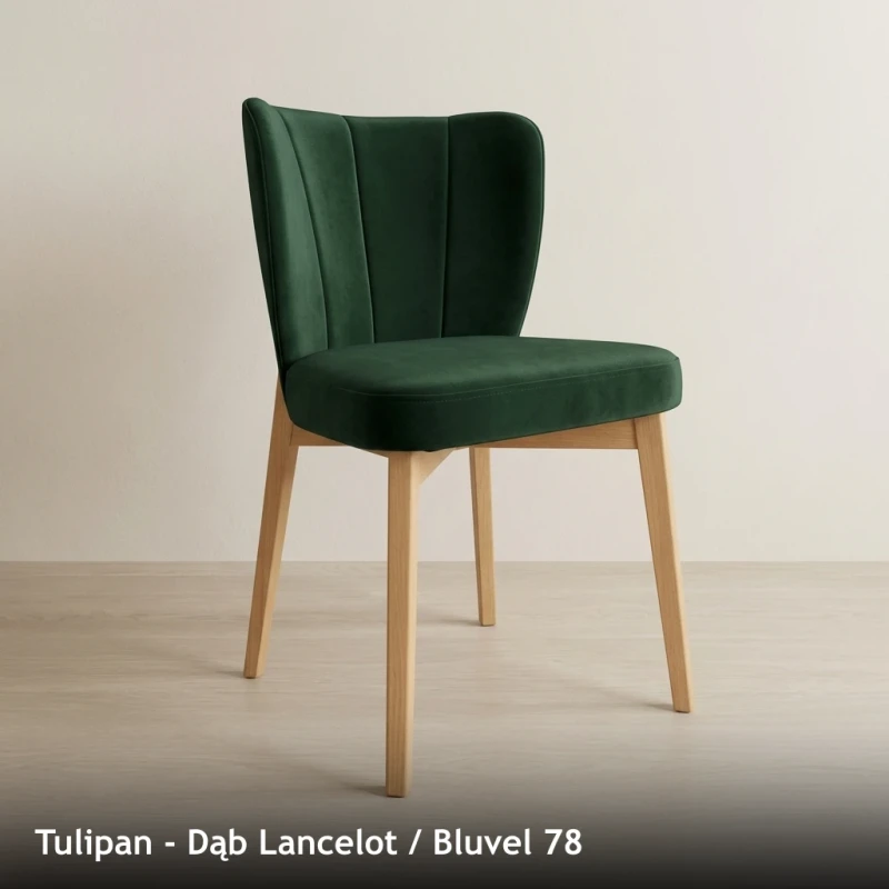 Krzesło tapicerowane TULIPAN - Dąb Lancelot, Bluvel 78