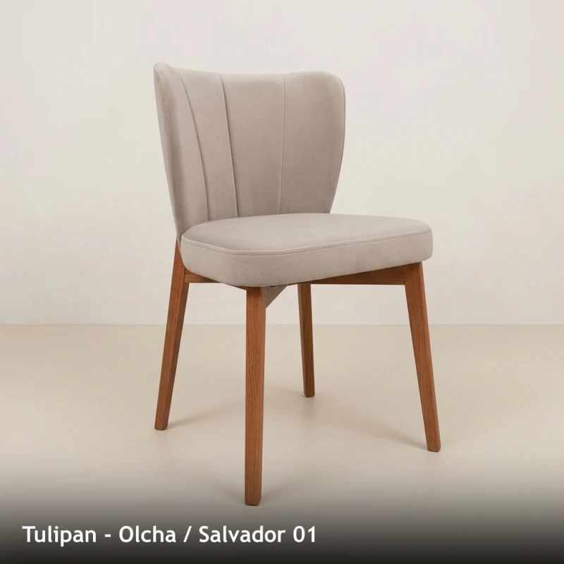 Krzesło tapicerowane TULIPAN - Olcha, Salvador 01