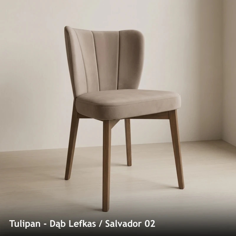 Krzesło tapicerowane TULIPAN - Dąb Lefkas, Salvador 02