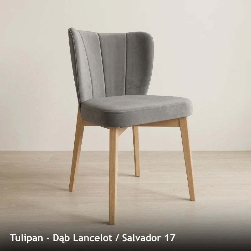 Krzesło tapicerowane TULIPAN - Dąb Lancelot, Salvador 17