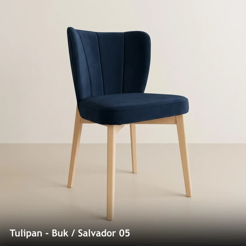Krzesło tapicerowane TULIPAN - Buk, Salvador 05