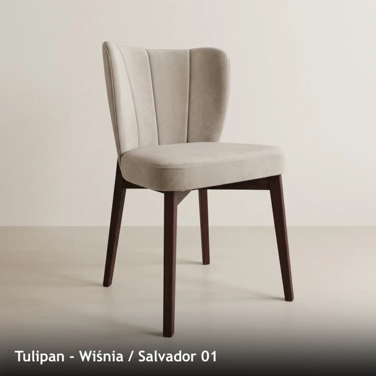 TULIPAN - stelaż Wiśnia Ciemna, tkanina Salvador 01