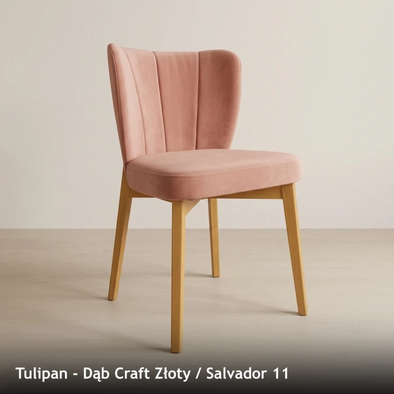 Krzesło tapicerowane TULIPAN - Dąb Craft Złoty, Salvador 11