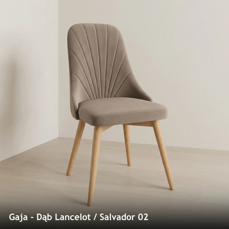 Krzesło tapicerowane nowoczesne GAJA do jadalni i salonu - Dąb Lancelot, Salvador 02
