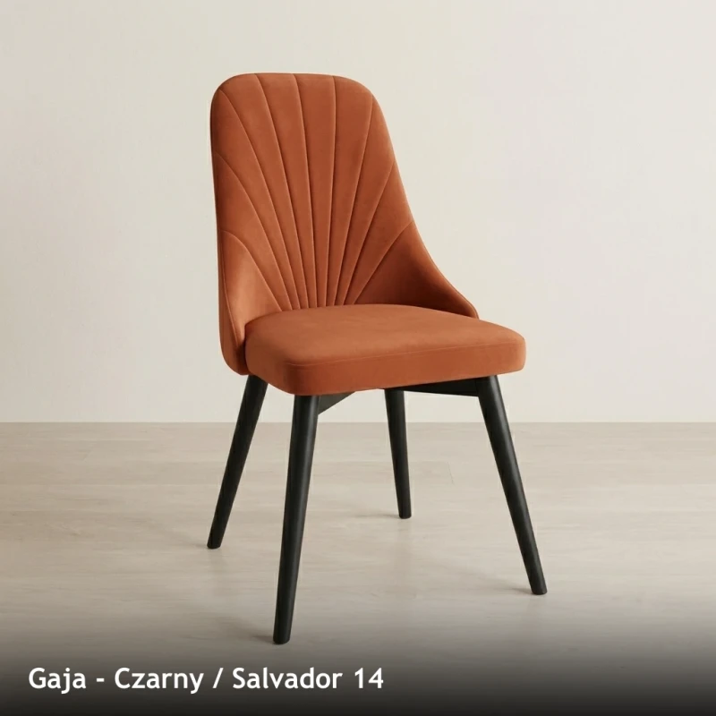 Krzesło tapicerowane nowoczesne GAJA do jadalni i salonu - Czarny, Salvador 14