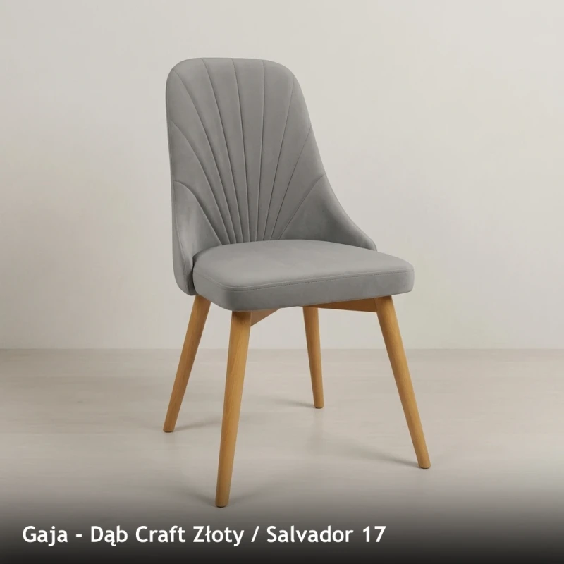 Krzesło tapicerowane nowoczesne GAJA do jadalni i salonu - Dąb Craft Złoty, Salvador 17