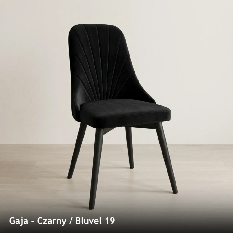 GAJA - stelaż Czarny, tkanina Bluvel 19