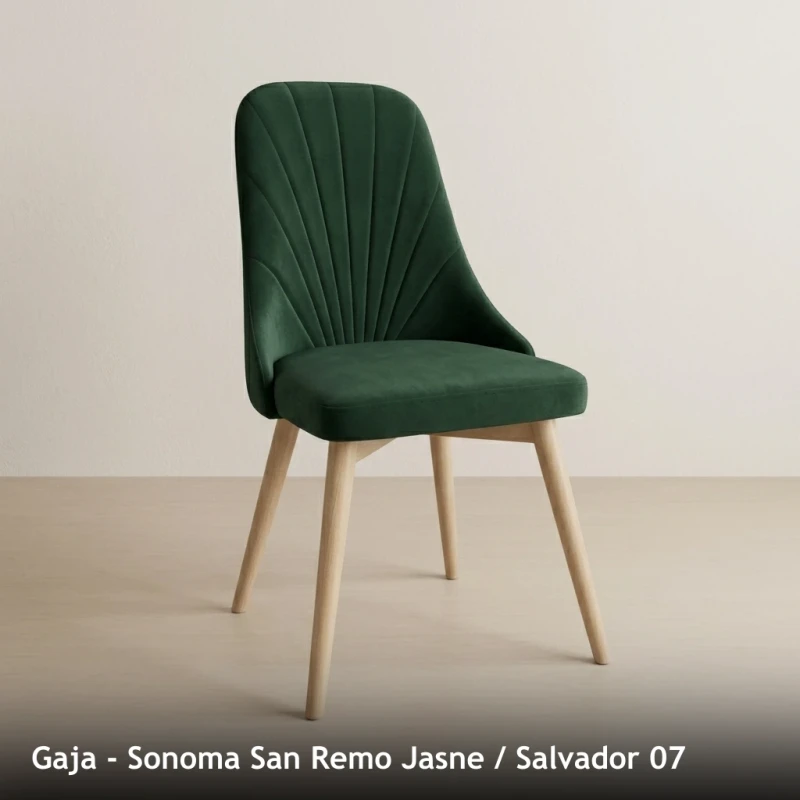 Krzesło tapicerowane nowoczesne GAJA do jadalni i salonu - Sonoma San Remo Jasne, Salvador 07