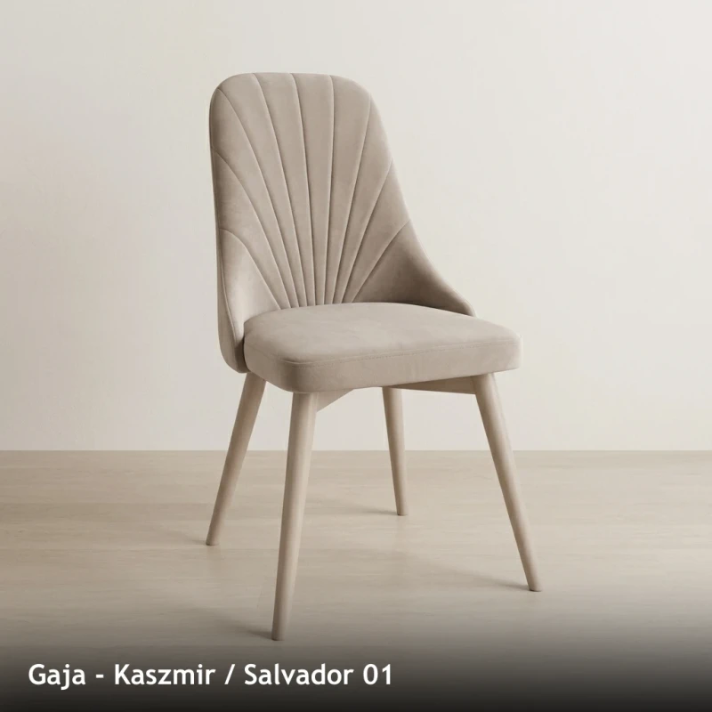 Krzesło tapicerowane nowoczesne GAJA do jadalni i salonu - Kaszmir, Salvador 01