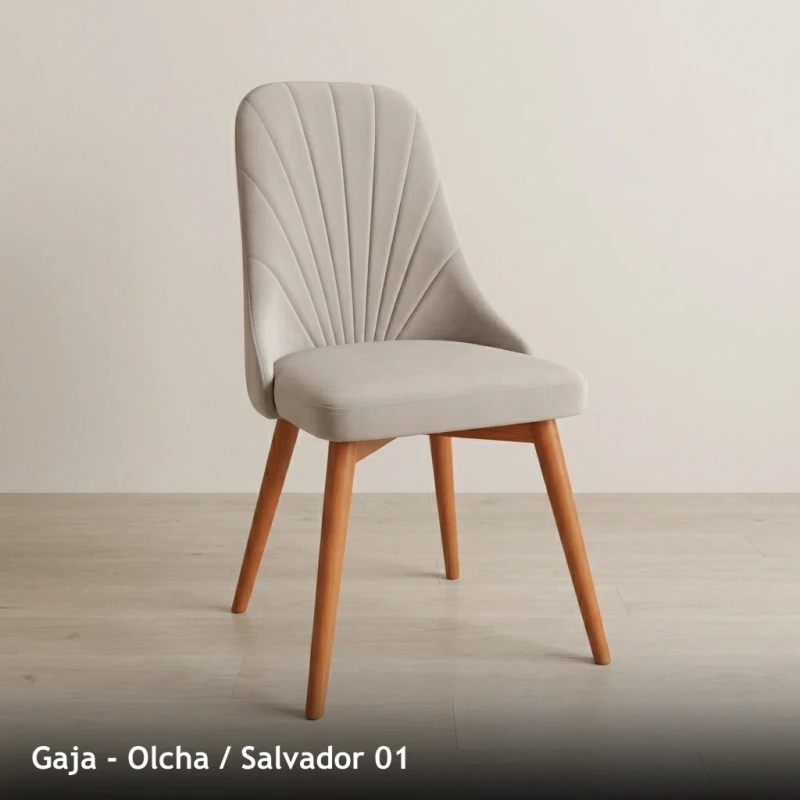 Krzesło tapicerowane nowoczesne GAJA do jadalni i salonu - Olcha, Salvador 01