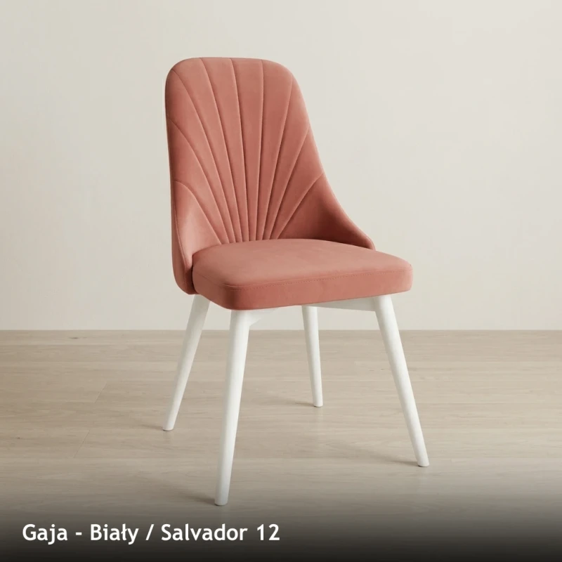 Krzesło tapicerowane nowoczesne GAJA do jadalni i salonu - Biały, Salvador 12