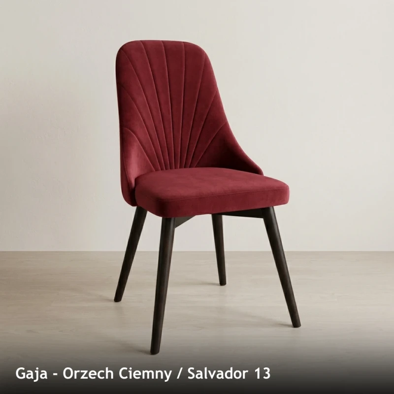 Krzesło tapicerowane nowoczesne GAJA do jadalni i salonu - Orzech Ciemny, Salvador 13