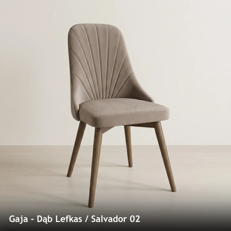 Krzesło tapicerowane nowoczesne GAJA do jadalni i salonu - Dąb Lefkas, Salvador 02