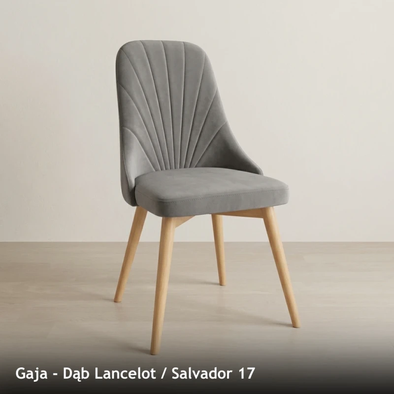 Krzesło tapicerowane nowoczesne GAJA do jadalni i salonu - Dąb Lancelot, Salvador 17