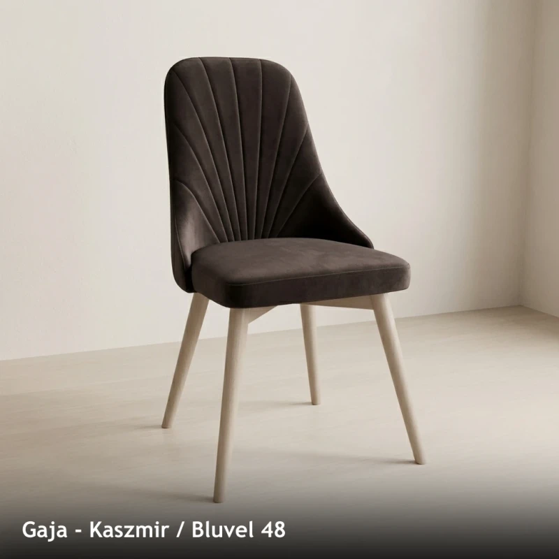 Krzesło tapicerowane nowoczesne GAJA do jadalni i salonu - Kaszmir, Bluvel 48