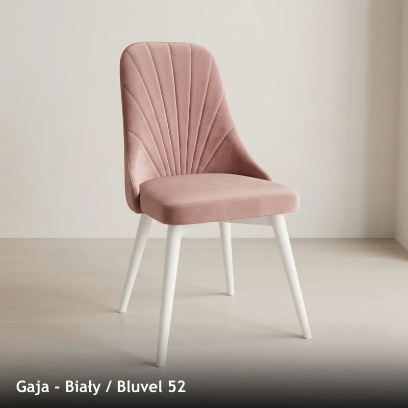 Krzesło tapicerowane nowoczesne GAJA do jadalni i salonu - Biały, Bluvel 52