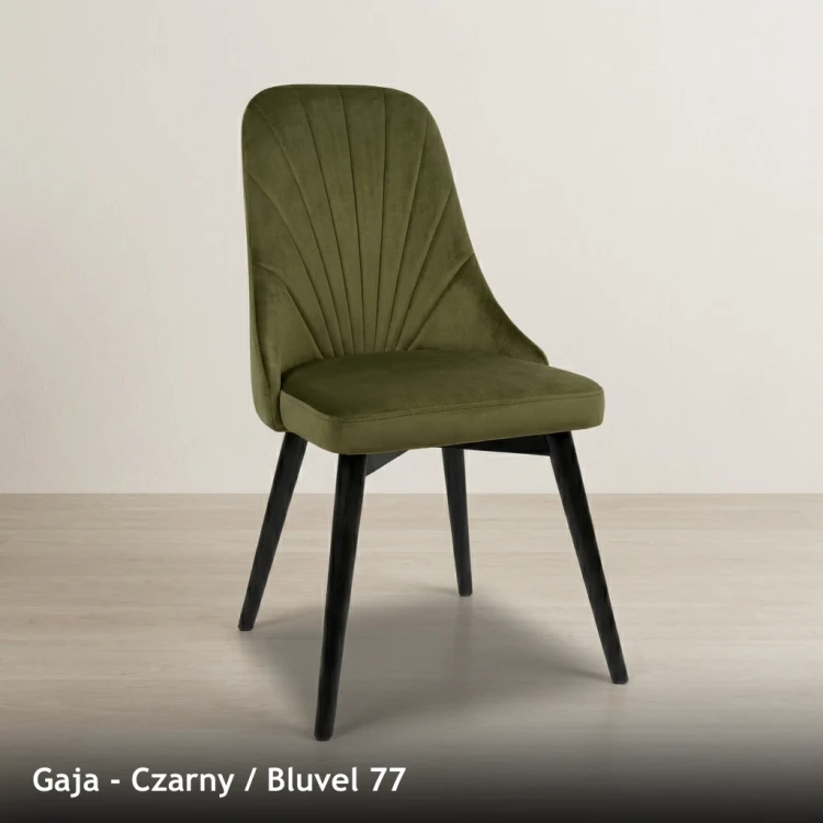 GAJA - stelaż Czarny, tkanina Bluvel 77