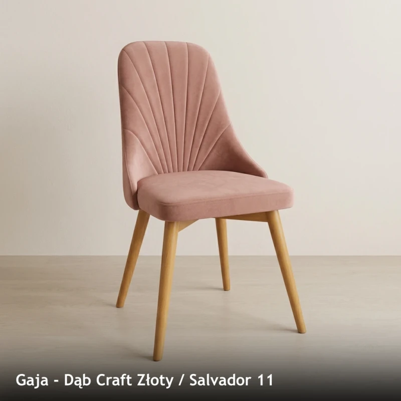 Krzesło tapicerowane nowoczesne GAJA do jadalni i salonu - Dąb Craft Złoty, Salvador 11