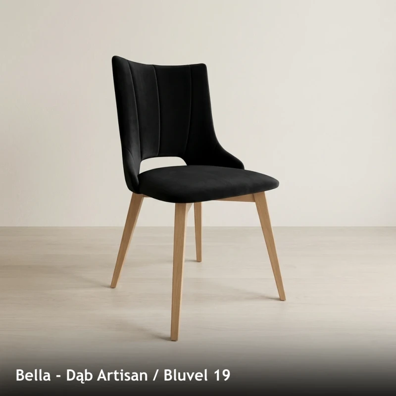 Krzesło tapicerowane do jadalni i salonu BELLA - Dąb Artisan, Bluvel 19