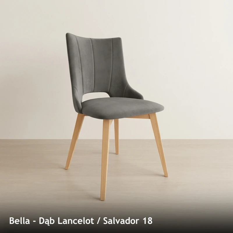 Krzesło tapicerowane do jadalni i salonu BELLA - Dąb Lancelot, Salvador 18