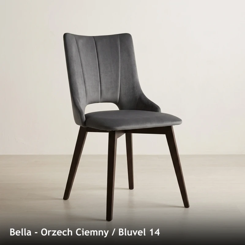 Krzesło tapicerowane do jadalni i salonu BELLA - Orzech Ciemny, Bluvel 14