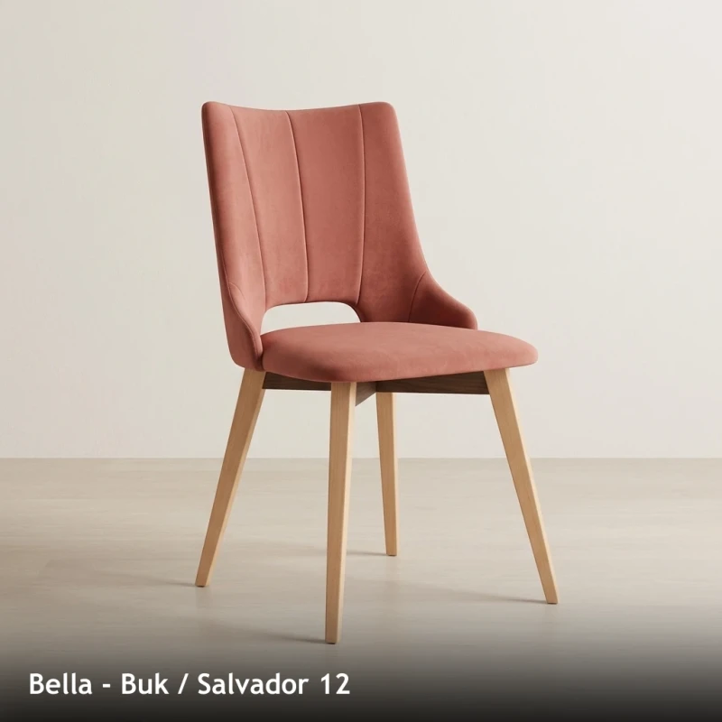 Krzesło tapicerowane do jadalni i salonu BELLA - Buk, Salvador 12