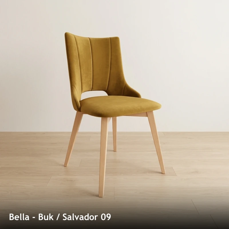 Krzesło tapicerowane do jadalni i salonu BELLA - Buk, Salvador 09