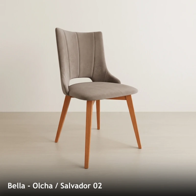 Krzesło tapicerowane do jadalni i salonu BELLA - Olcha, Salvador 02