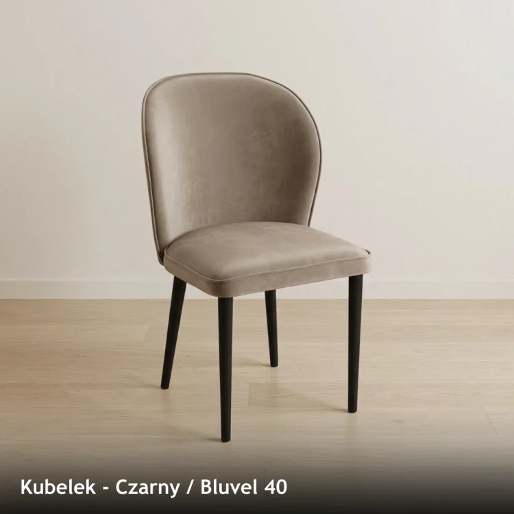 KUBEŁEK - stelaż Czarny, tkanina Bluvel 40