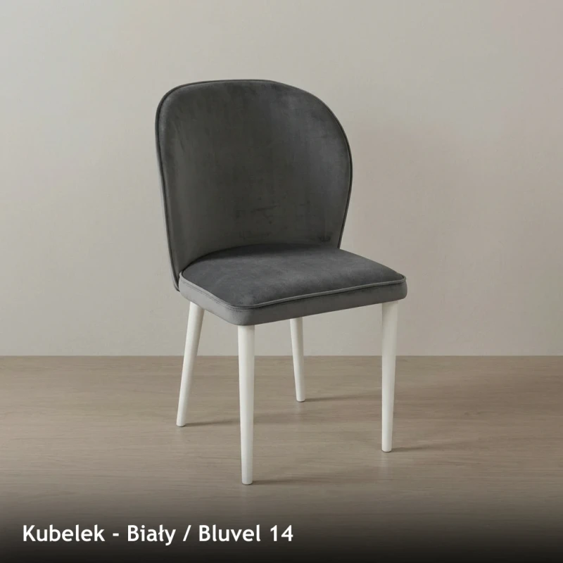 Krzesło tapicerowane KUBELEK - Biały, Bluvel 14