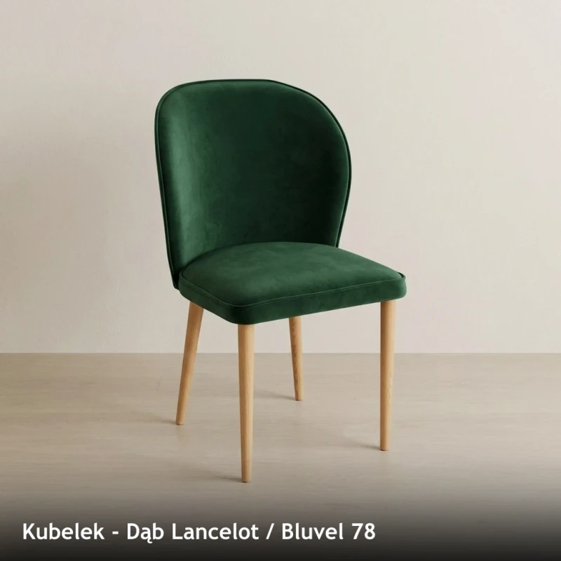 Krzesło tapicerowane KUBELEK - Dąb Lancelot, Bluvel 78