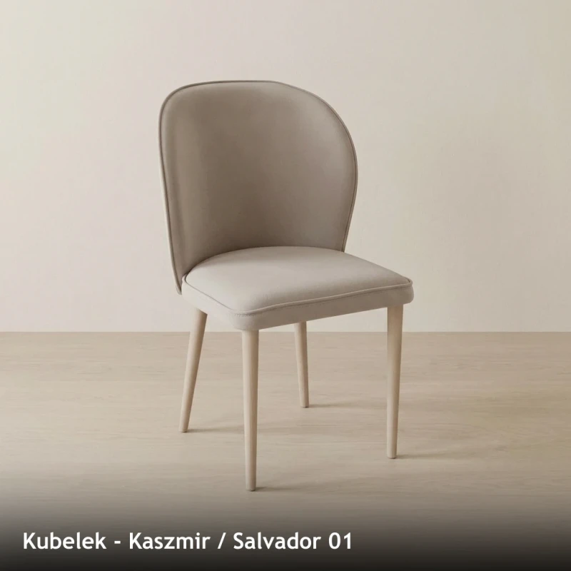 Krzesło tapicerowane KUBELEK - Kaszmir, Salvador 01