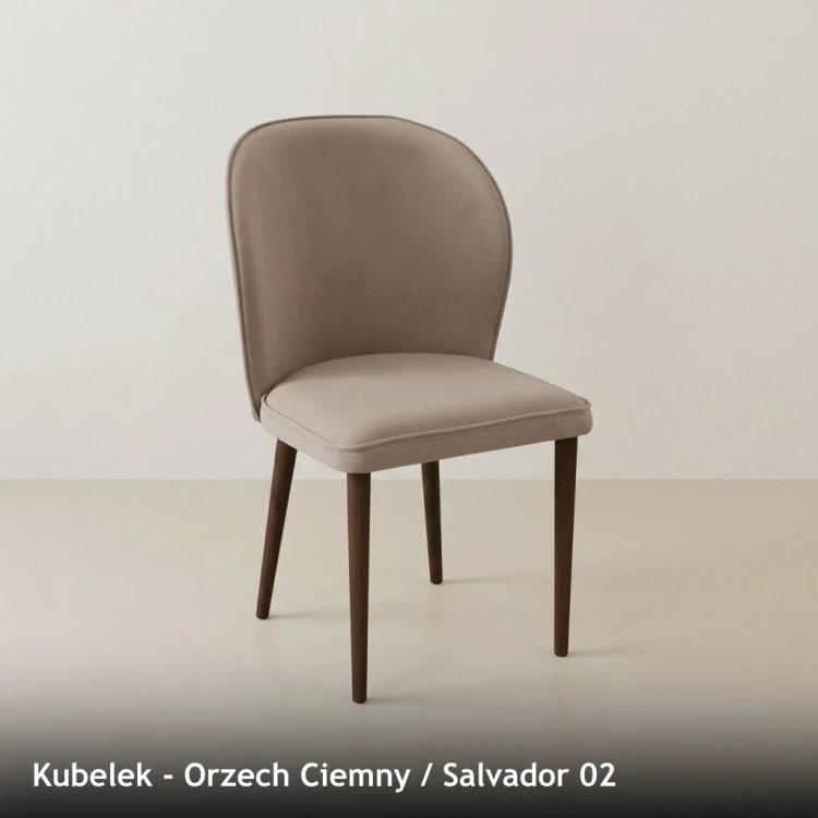 KUBEŁEK - stelaż Orzech Ciemny, tkanina Salvador 02