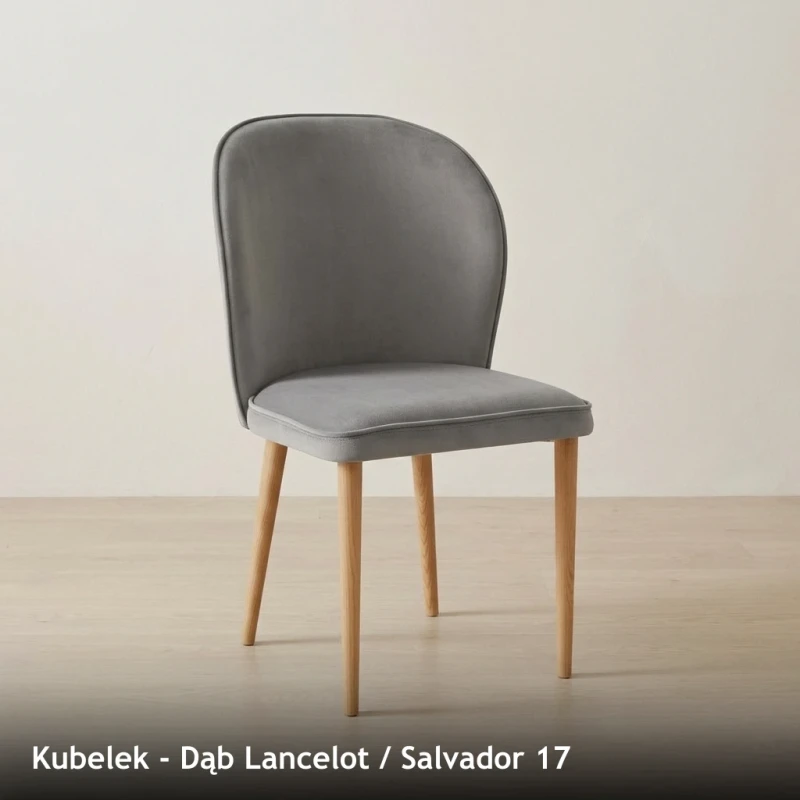 Krzesło tapicerowane KUBELEK - Dąb Lancelot, Salvador 17