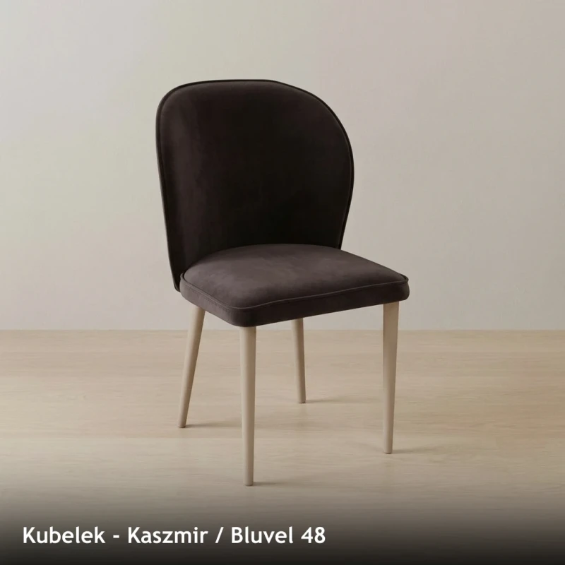 Krzesło tapicerowane KUBELEK - Kaszmir, Bluvel 48