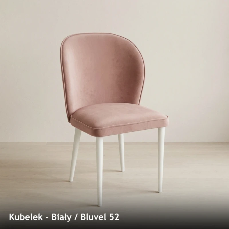 Krzesło tapicerowane KUBELEK - Biały, Bluvel 52