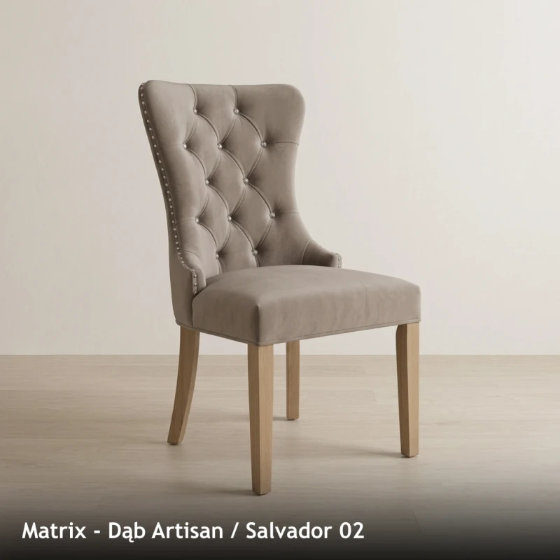 Krzesło tapicerowane MATRIX - Dąb Artisan, Salvador 02